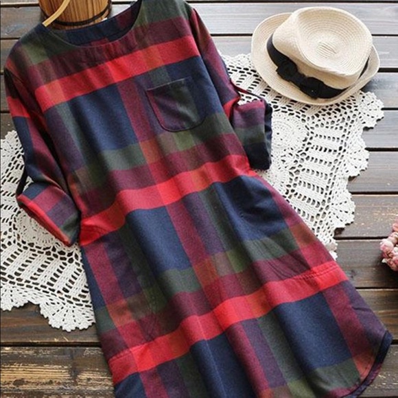 Cupshe Dresses & Skirts - Lady Leisure plaid dress xxl sz c description A08